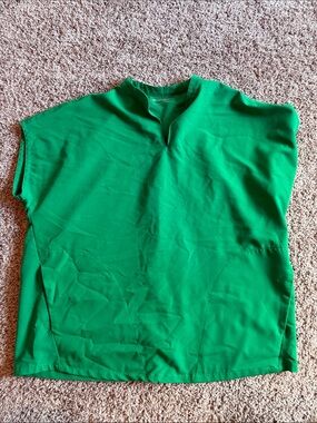 Green Split-Neck Women’s Top